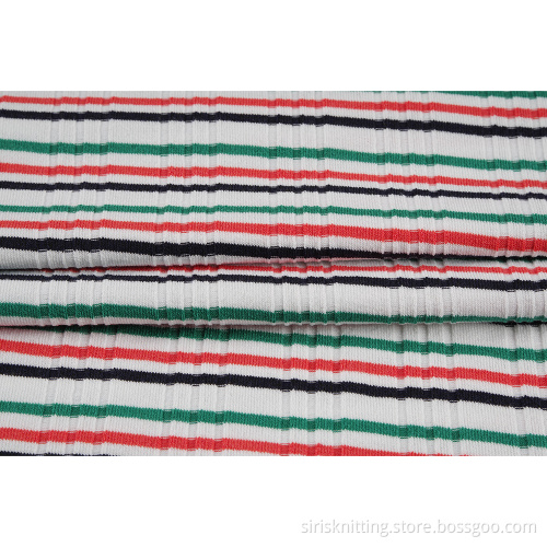 Y / D Polyester Viskose Spandex Drop Needle Rib Stoff
